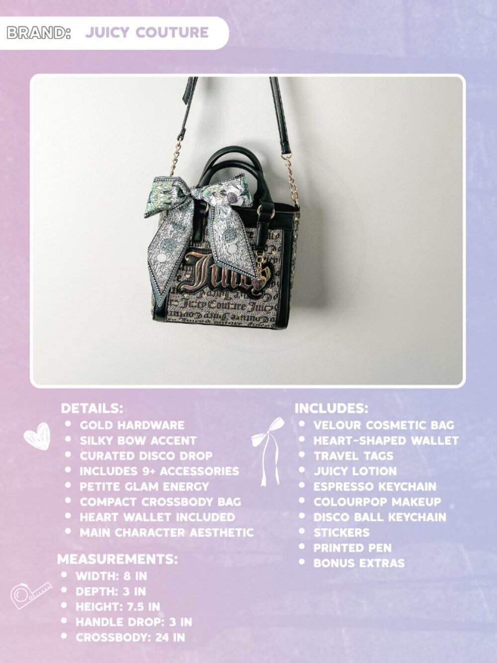 Juicy Couture Micro Muse Mini Tote Bundle